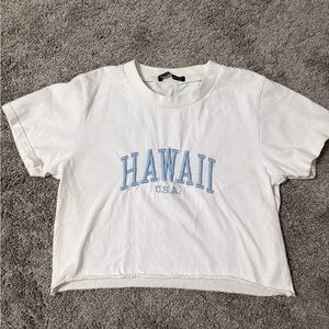 Brandy Melville White Cropped T-Shirt